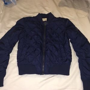 navy blue bomber jacket